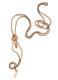 Victorian, Yellow Gold Longchain and Slide Necklace