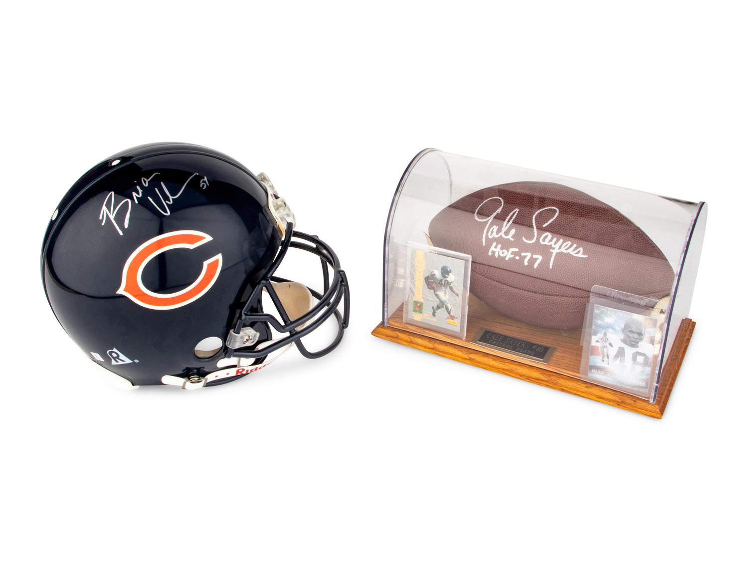 A Group of Chicago Bears Hall of Fame Signed Autograph Items