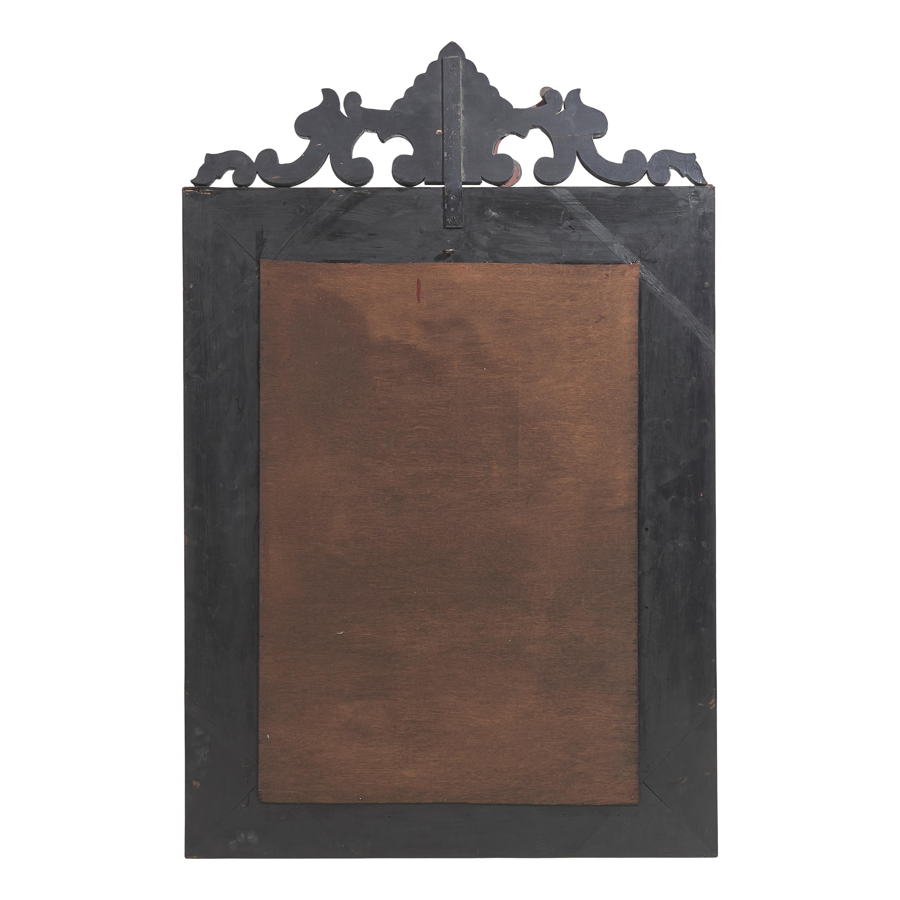 A Venetian Etched Glass Mirror