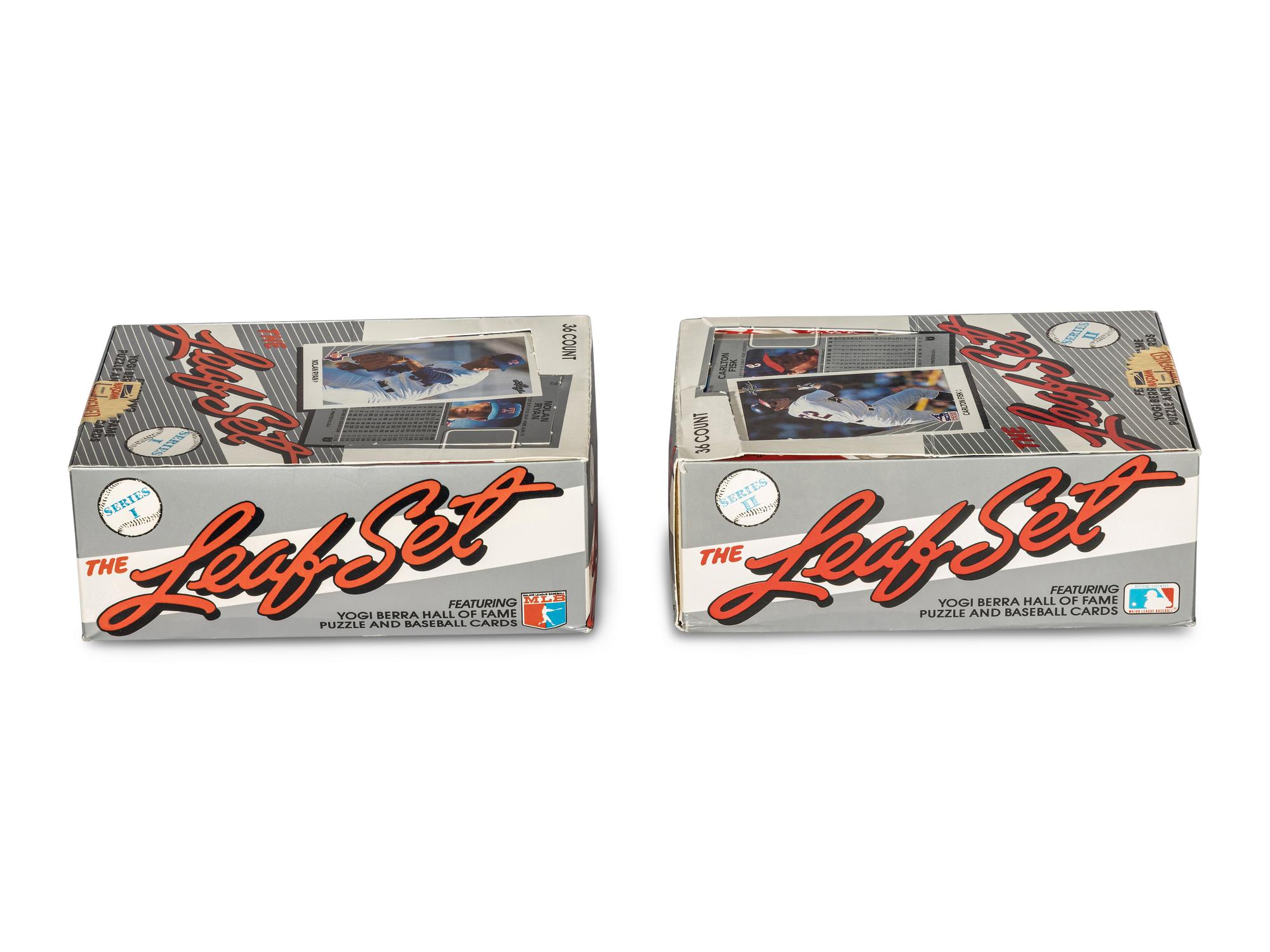 A Group of Two Boxes of 1990 Leaf Baseball Cards (Possible Frank Thomas Rookie),