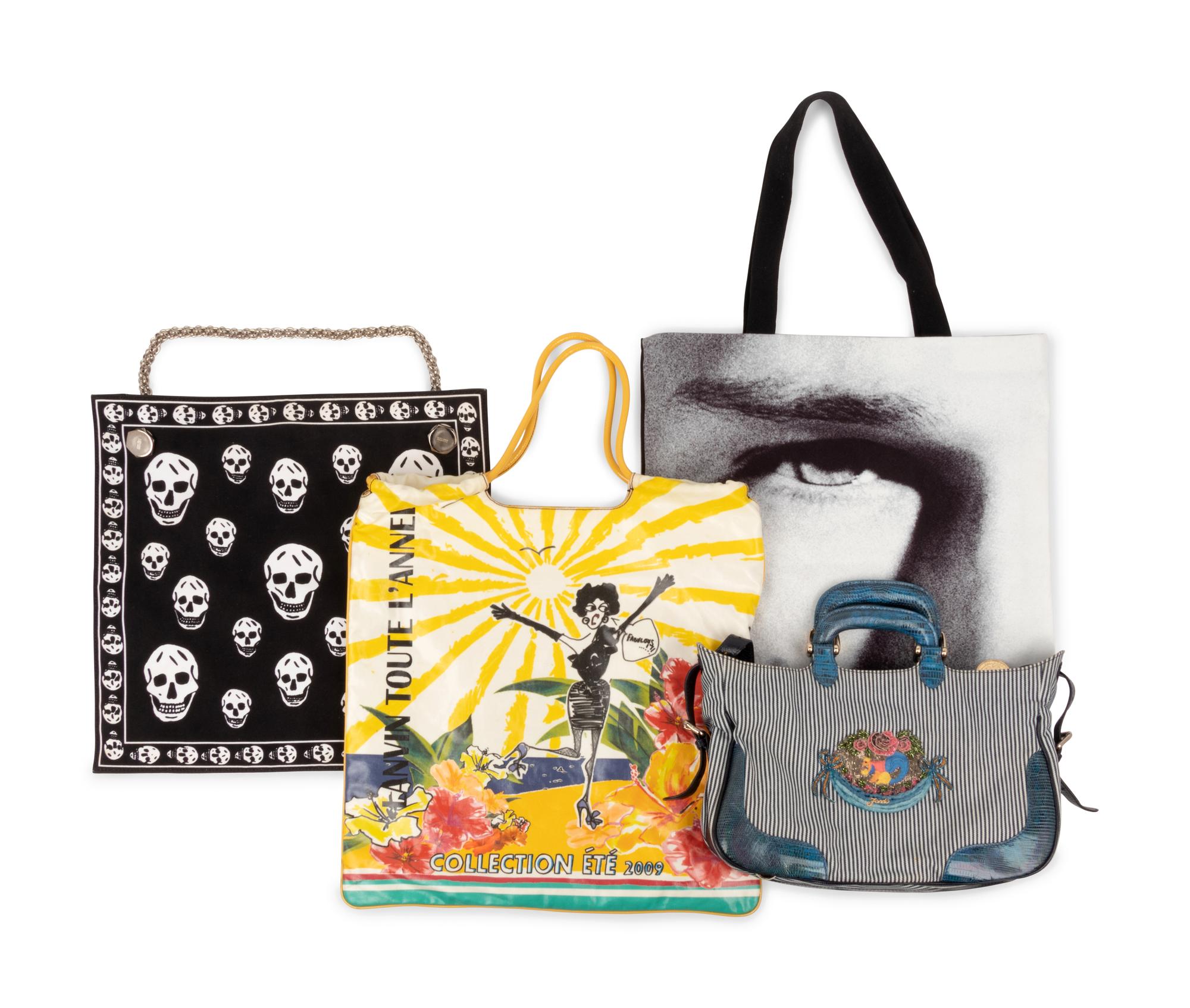 Four Designer Bags: 2000-10s: Two Alexander McQueen, One Lanvin, & One Fendi
