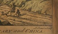 A Set of Five Colored Engravings of Views of China, After Augustin Heckel