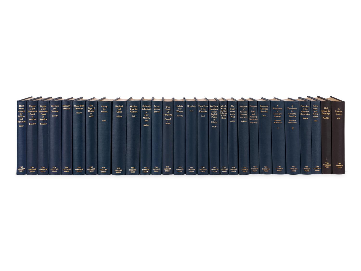 [LAKESIDE CLASSICS]. A non-consecutive run of 68 volumes published in R.R. Donnelley's Lakeside Classics series by The Lakeside Press in Chicago, comprising: