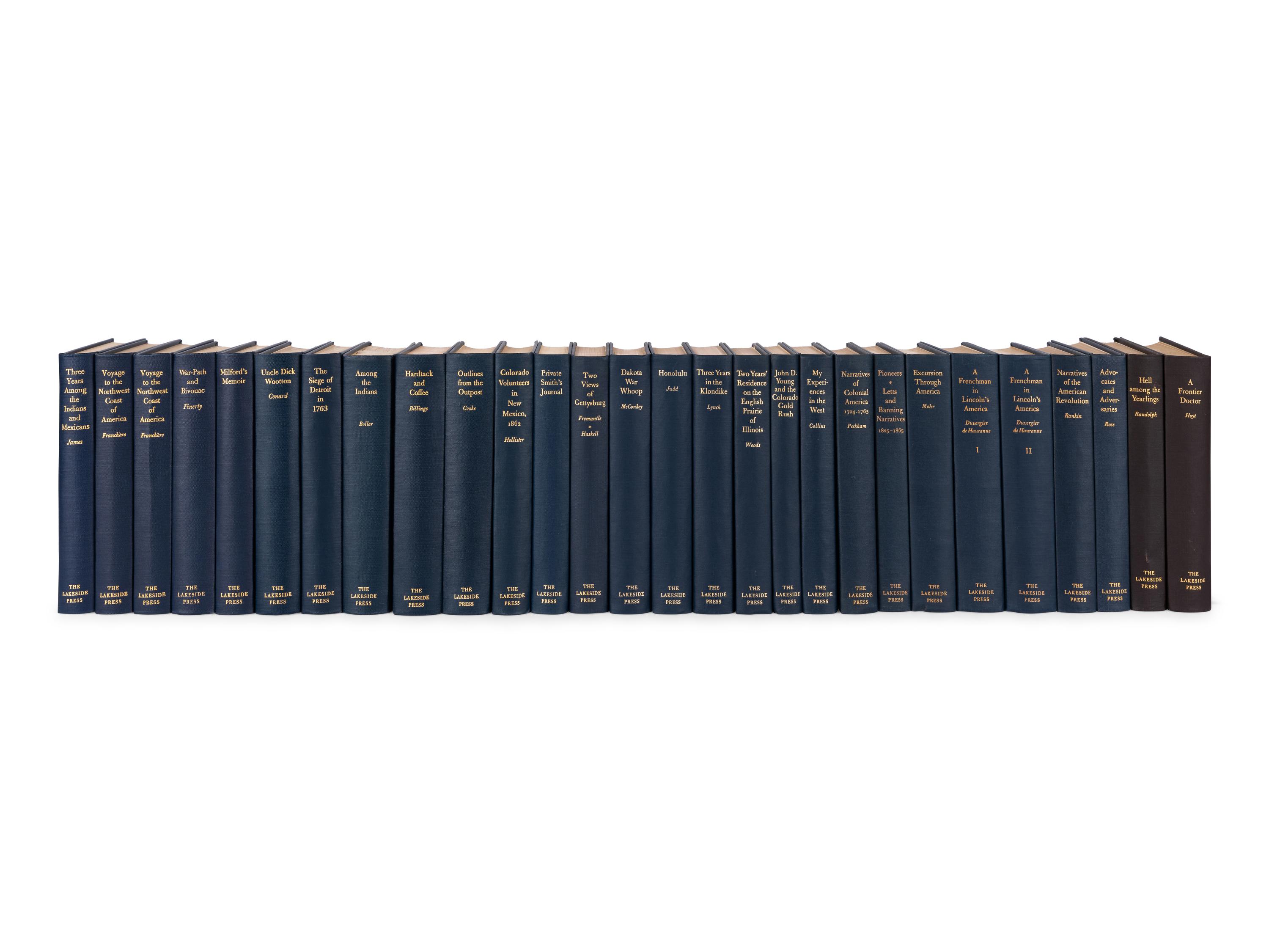 [LAKESIDE CLASSICS]. A non-consecutive run of 68 volumes published in R.R. Donnelley's Lakeside Classics series by The Lakeside Press in Chicago, comprising: