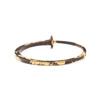 PAT FLYNN, IRON AND HIGH KARAT GOLD NAIL BANGLE