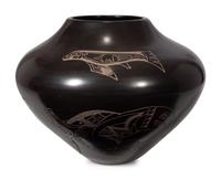 Pottery Jar, with Northwest Coast Design Elements