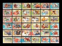 A Group of 36 1955 Topps All American Football Cards (Including Knute Rockne and The Four Horsemen),