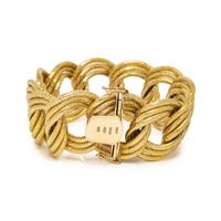 YELLOW GOLD FANCY LINK BRACELET
