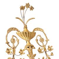 A Neoclassical Style Giltwood and Gesso Mirror