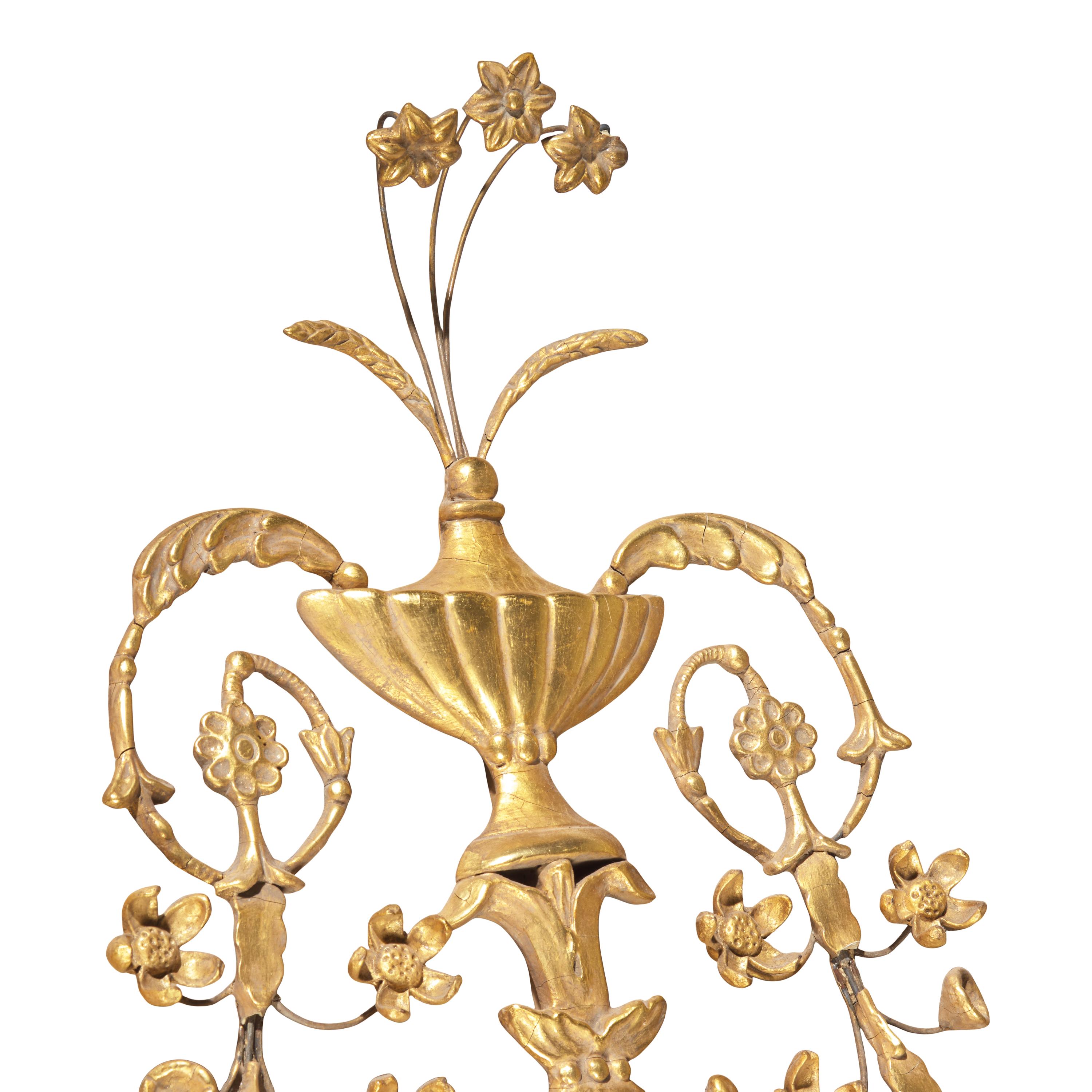 A Neoclassical Style Giltwood and Gesso Mirror