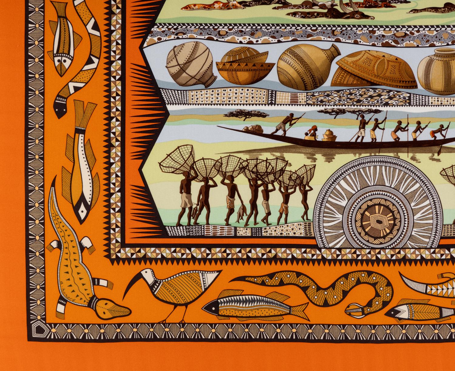 Hermès Framed Silk Scarf, 2005