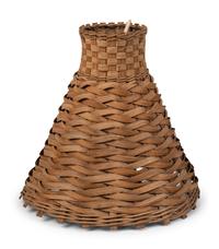 A Set of Four French Rattan Pendant Fixtures
