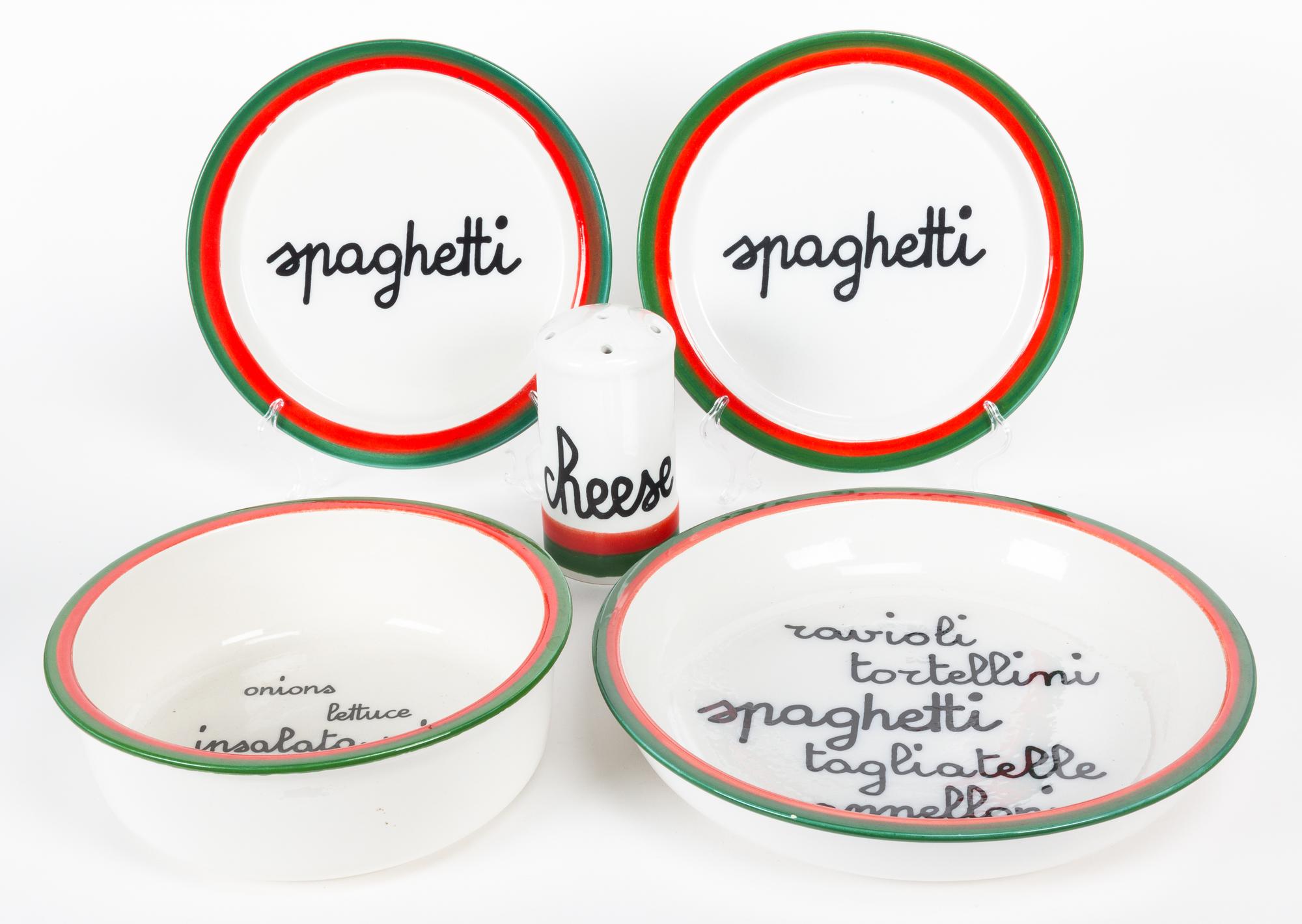 An Italian Ceramic Pasta Set