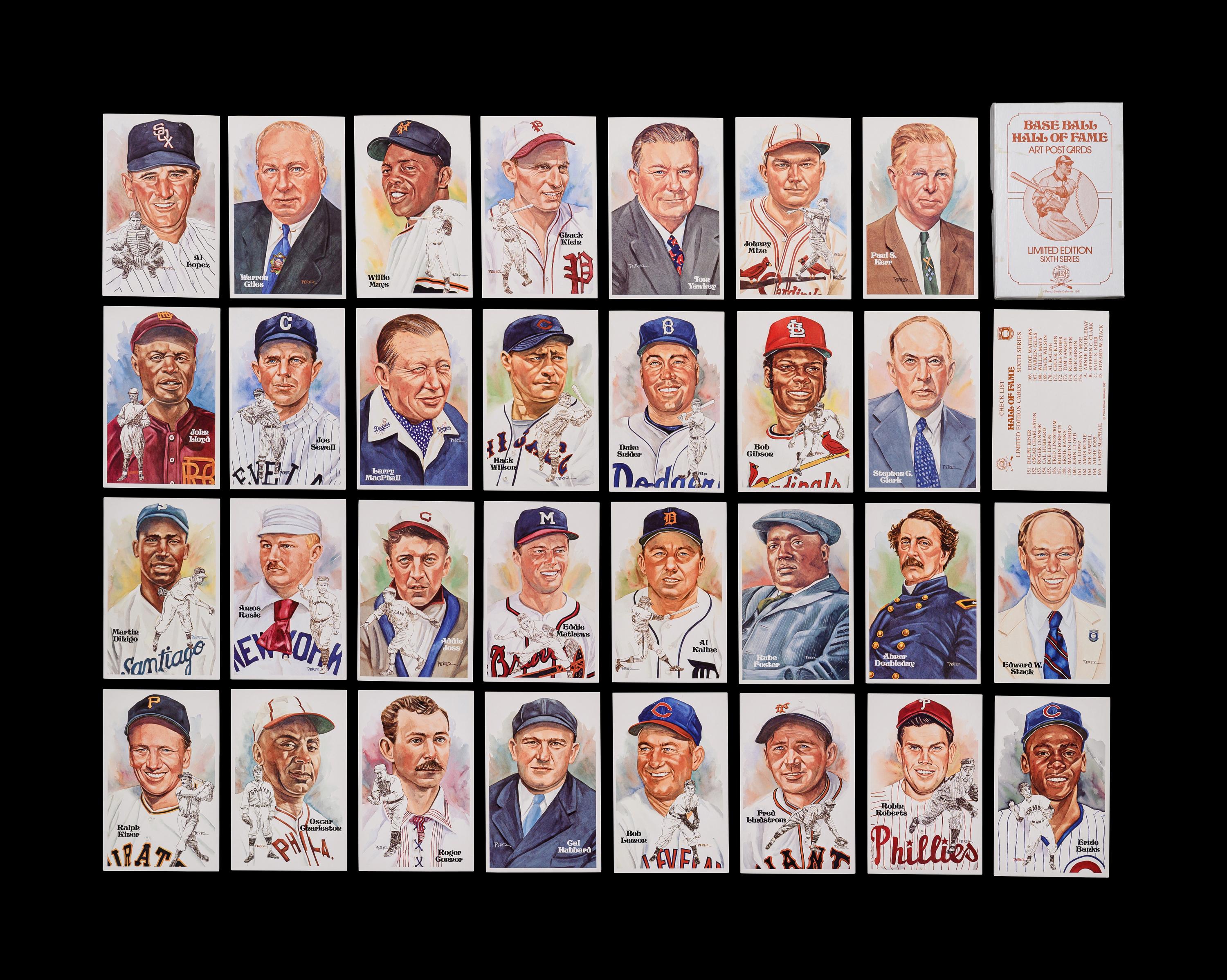 A Complete Run of 1980-2002 Series One Through Fifteen Perez-Steele Baseball Hall of Fame Post Cards
