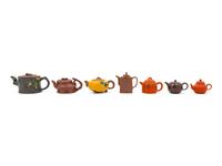 A Group of Seven Chinese Yixing Teapots