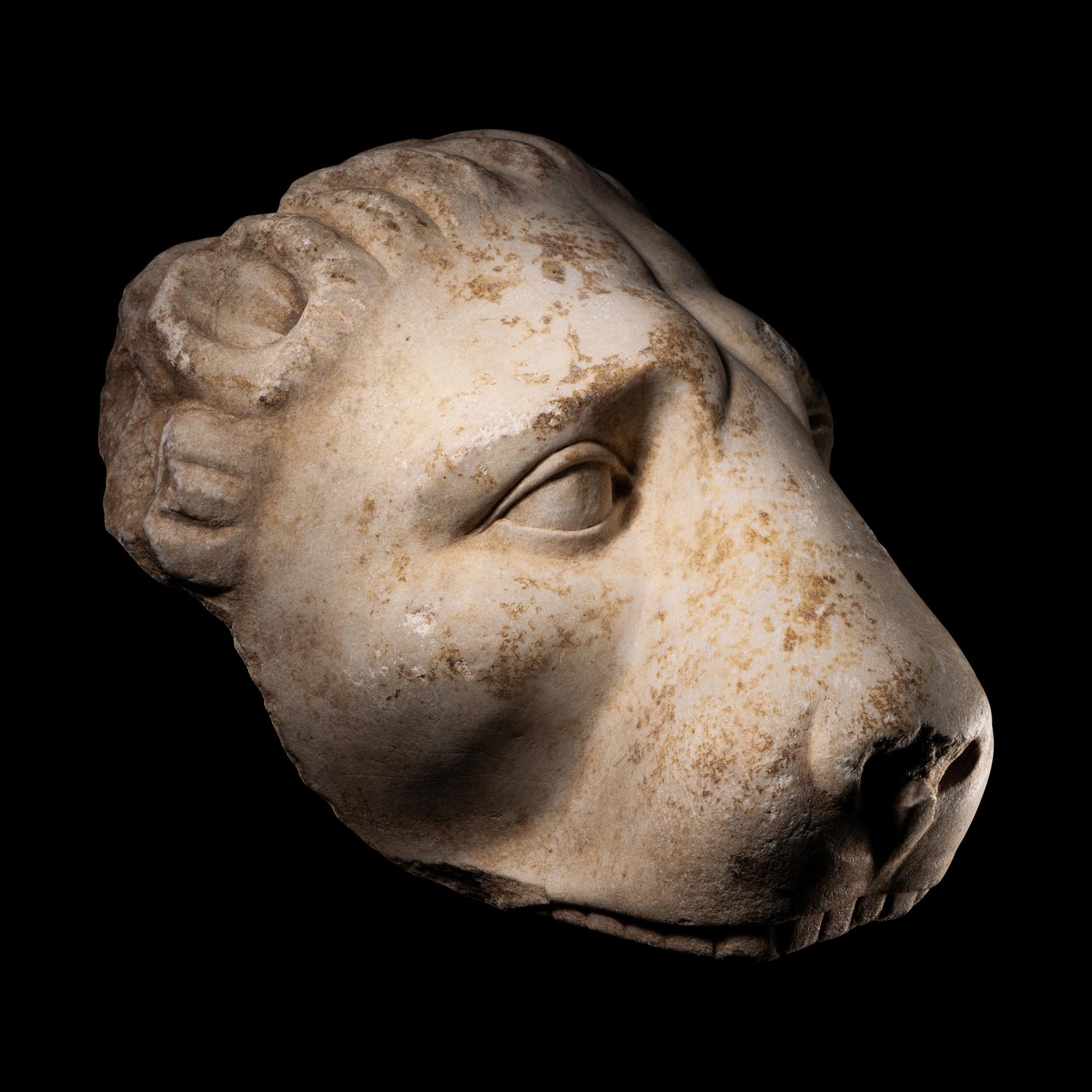 A Greek Marble Head of a Lion