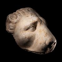 A Greek Marble Head of a Lion