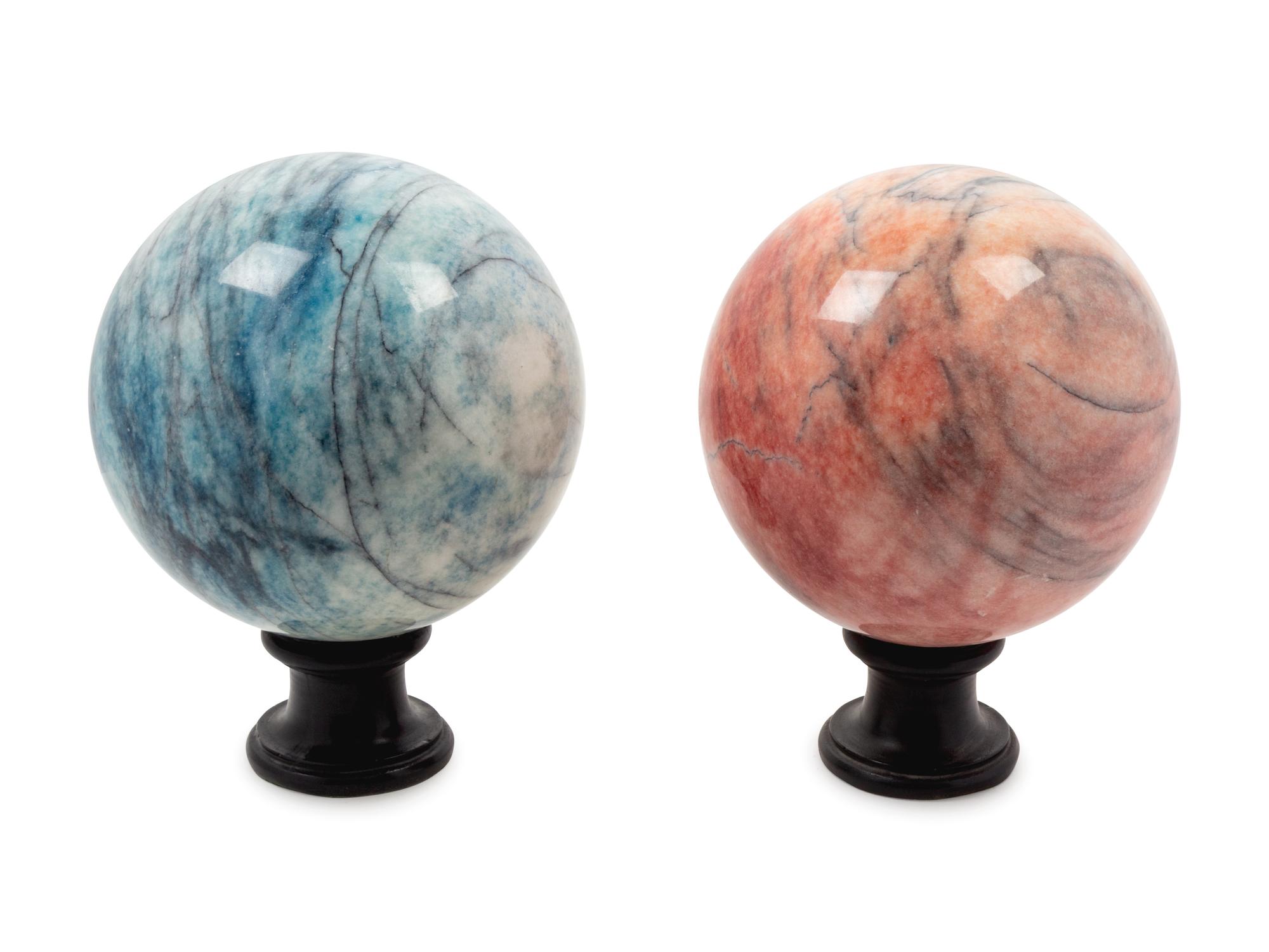 Two Rock Crystal Table Ornaments