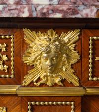 A Louis XVI Style Gilt Bronze Mounted Mahogany Marble-Top Server