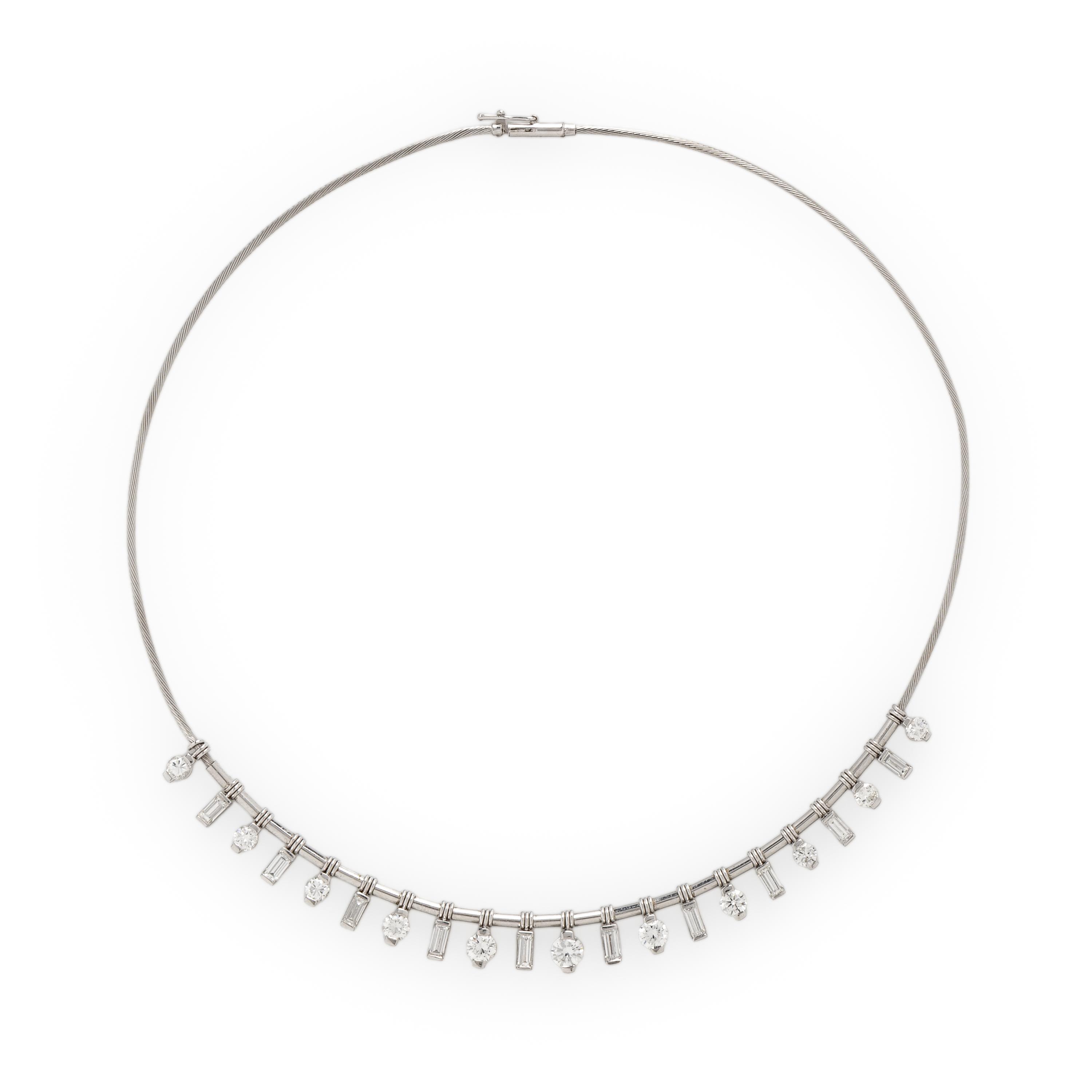 DIAMOND AND WHITE GOLD COLLAR NECKLACE