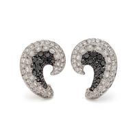 DIAMOND AND BLACK DIAMOND EARRINGS