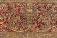 A Silk Velvet and Gold Fil é Panel