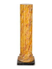 A Simulated Marble Painted Pedestal