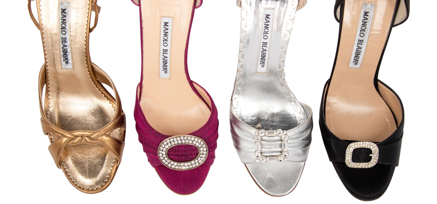 Four Pairs of Manolo Blahnik Shoes