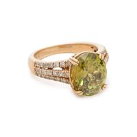 SPHENE AND DIAMOND RING
