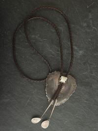 Large Navajo Silver and Turquoise Bolo, with Turquoise Tips