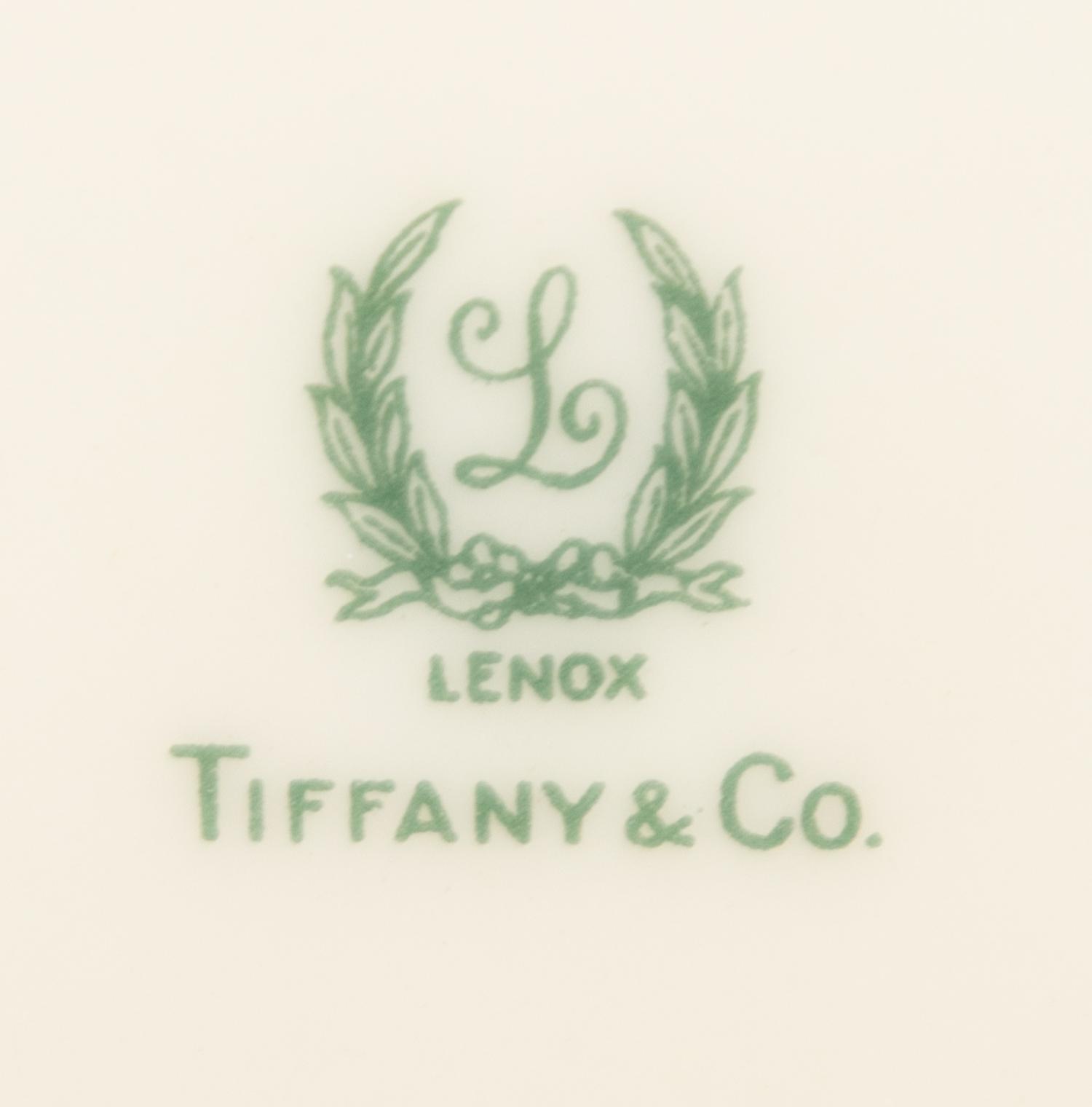 A Set of Twelve Lenox Porcelain Plates Retailed by Tiffany & Co.