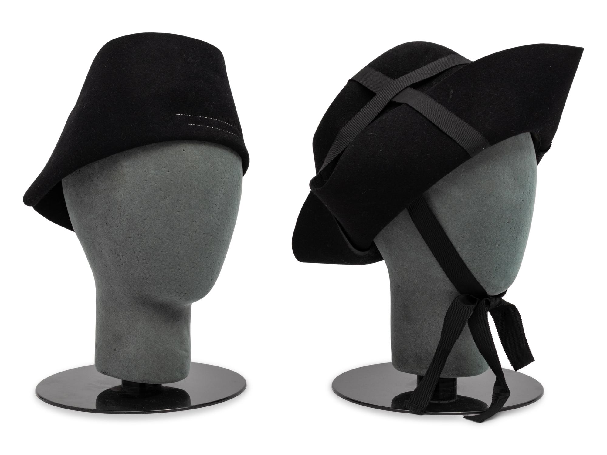 Two Yohji Yamamoto Felted Wool Hats