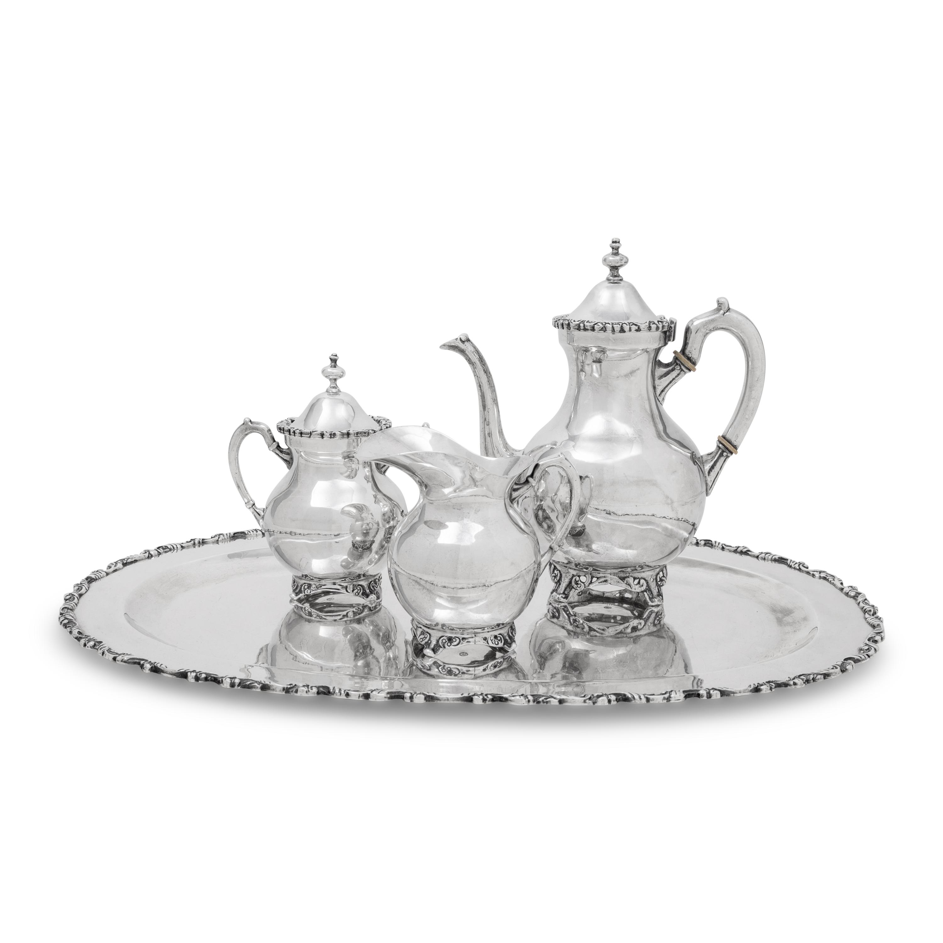 A Mexican Silver Four-Piece Tea Service