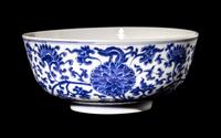 A Chinese Blue and White Porcelain 'Lotus' Bowl