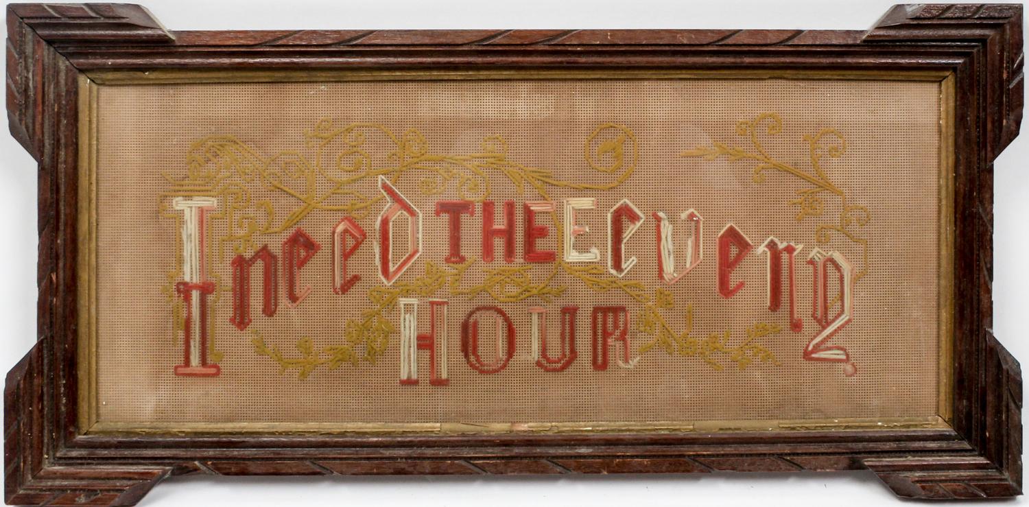 Four Victorian Needleworks Width of widest overall 25 1/2 inches. — 19TH CENTURY