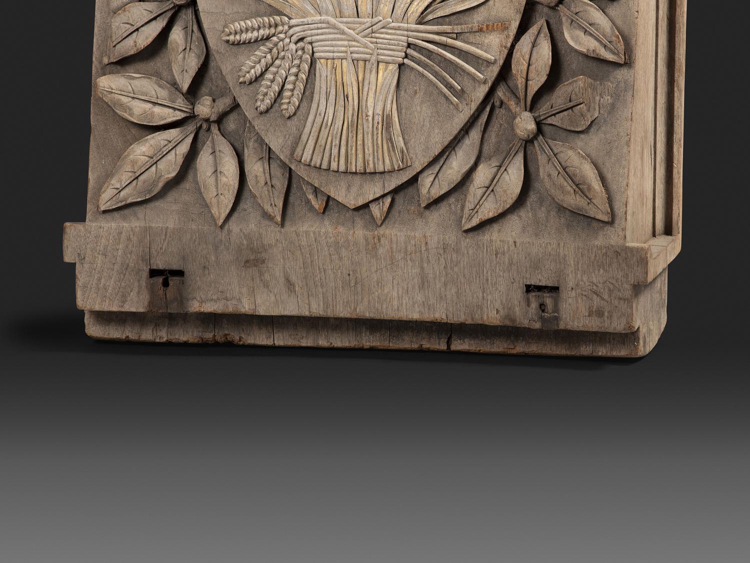 A Pair of English Carved Wood Baker's Shop Architectural Panels