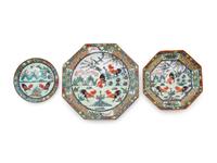 A Partial Set of Chinese Export Famille Rose Porcelain 'Rooster' Dinner Service