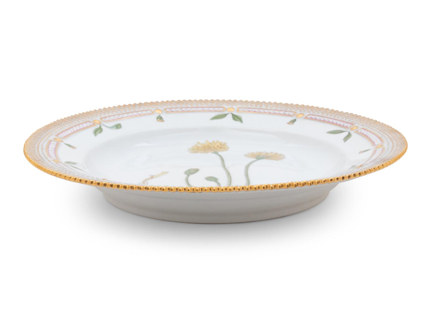A Set of Twelve Royal Copenhagen Flora Danica Porcelain Dinner Plates