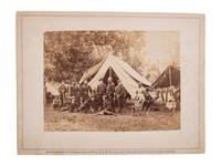 [CIVIL WAR]. BRADY, Mathew, photographer. Gen'l Fitz John Porter and Staff at Headquarters, Westover, Westover Landing, Va . 16 July 1862.