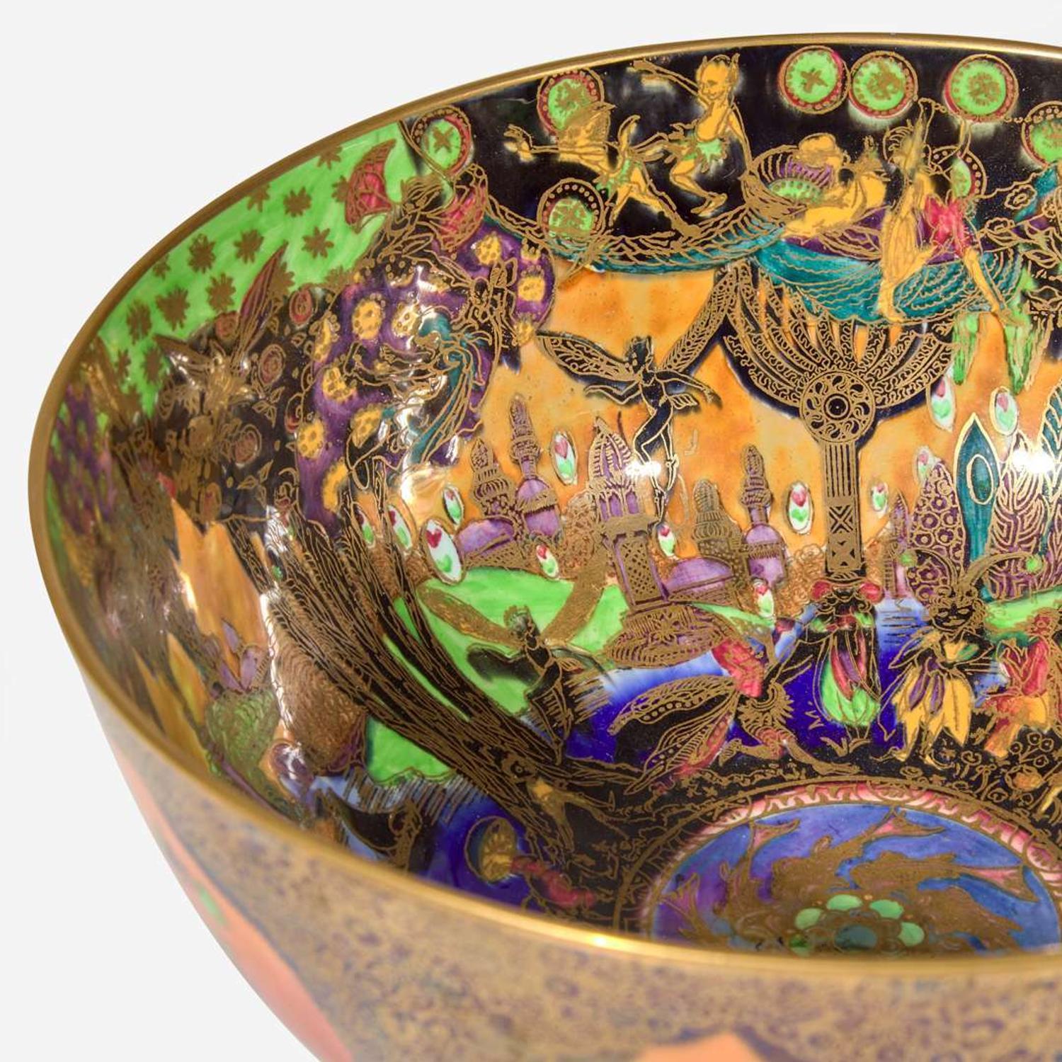A Wedgwood Flame Fairyland Lustre Imperial Bowl UK, circa 1925