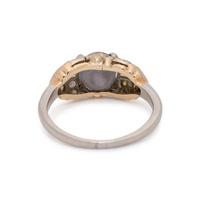 STAR SAPPHIRE AND DIAMOND RING
