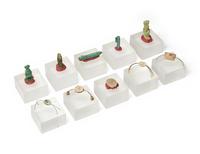 A Group of 10 Egyptian Faience Amulets and Scarabs