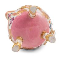 A Sèvres Pink-Ground Porcelain Footed Cream Jug ( Pot-à-Lait 'à Trois Pieds', 3ème Grandeur )