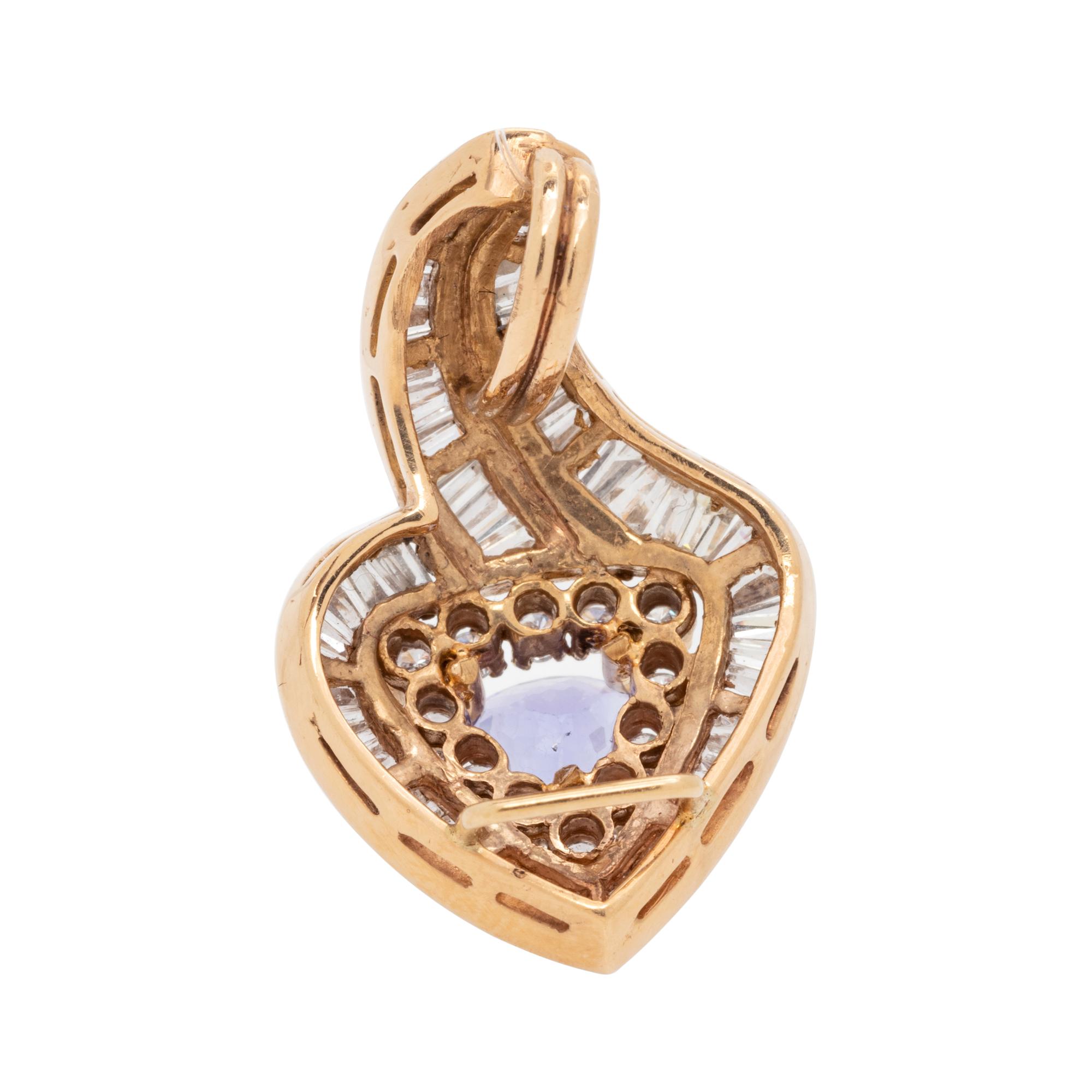 TANZANITE AND DIAMOND PENDANT