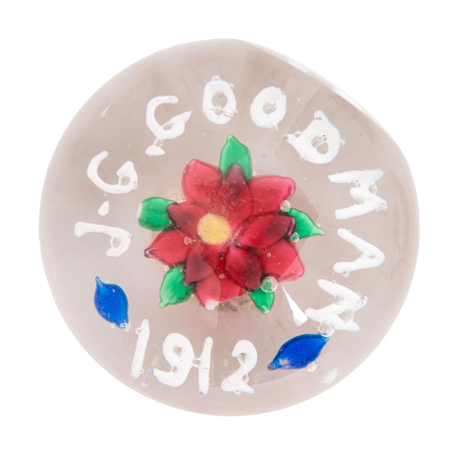 Four Union Glass Co. Commemorative Glass Paperweight