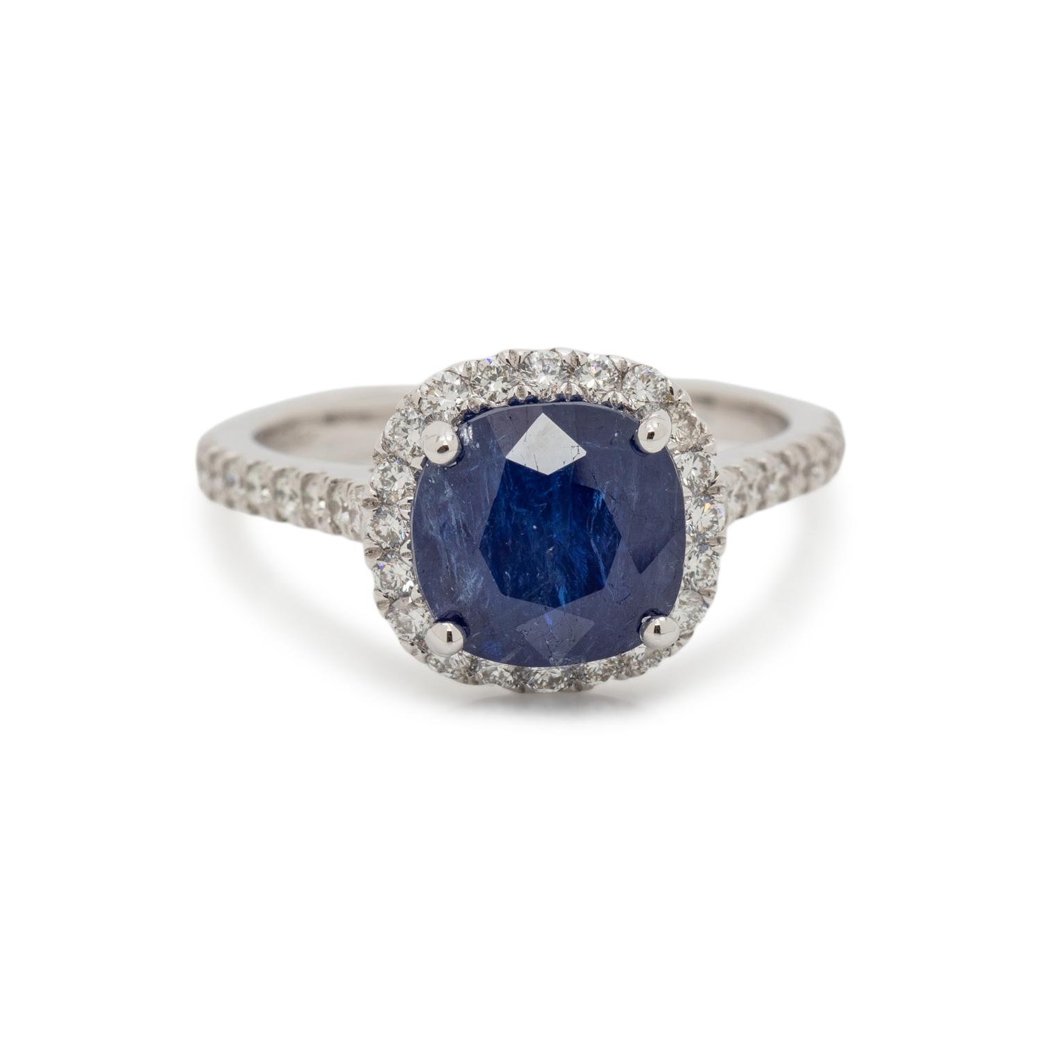 BURMESE SAPPHIRE AND DIAMOND RING