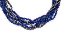 TIFFANY & CO., LAPIS LAZULI AND HEMATITE TORSADE NECKLACE