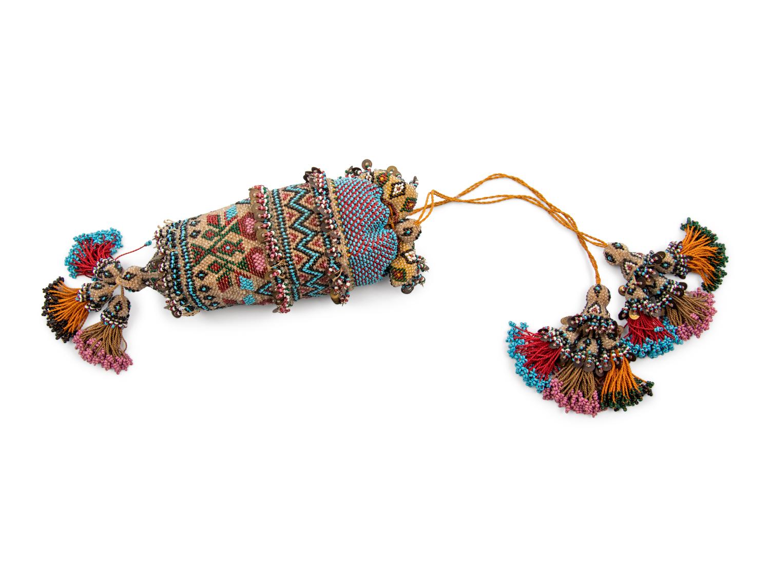 Glass Bead Reticule, 19th Century