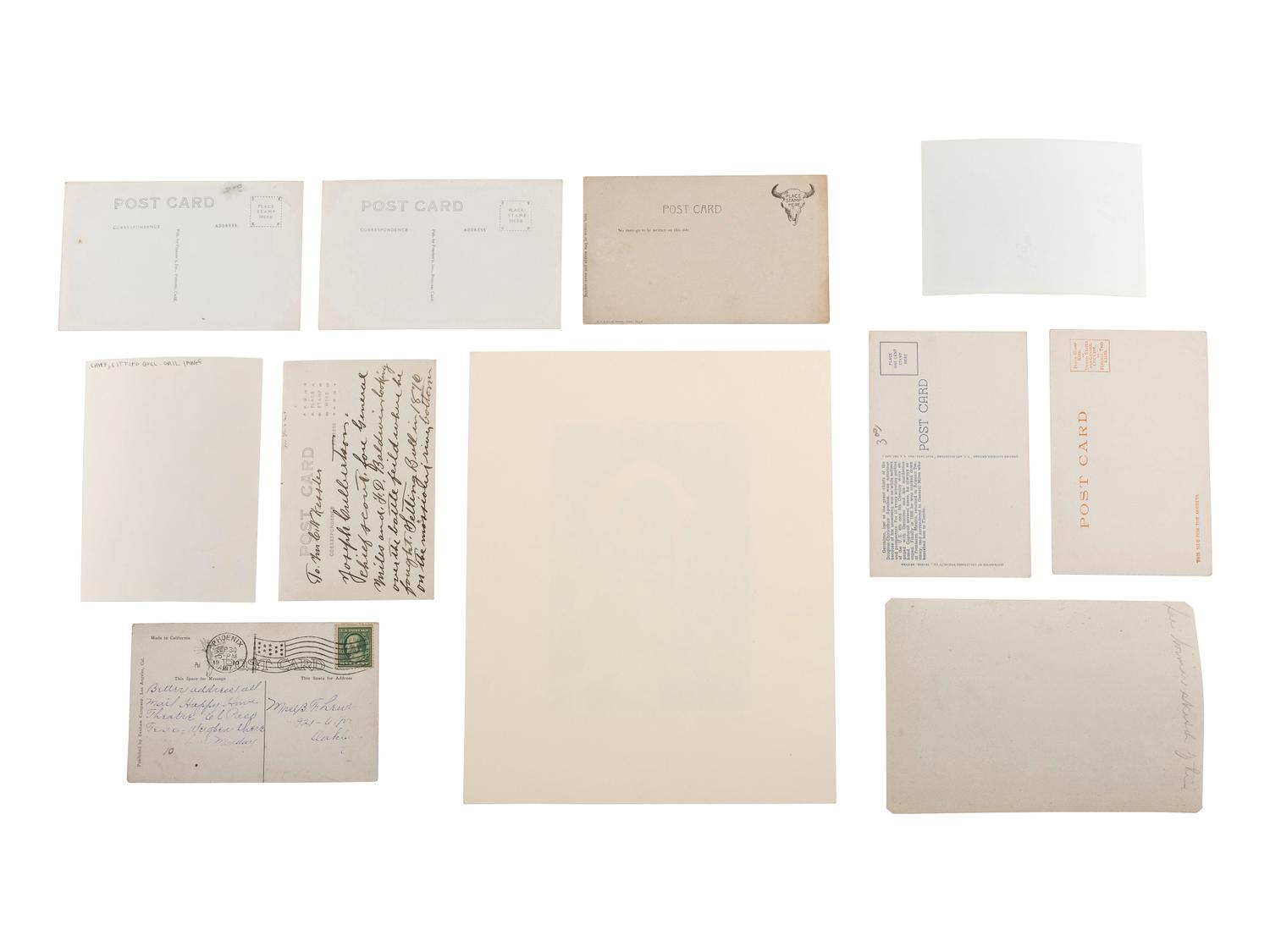[NATIVE AMERICANS - PHOTOGRAPHY]. A group of photographs, stereoviews, and real photo postcards of Native American subjects, including a cyanotype.
