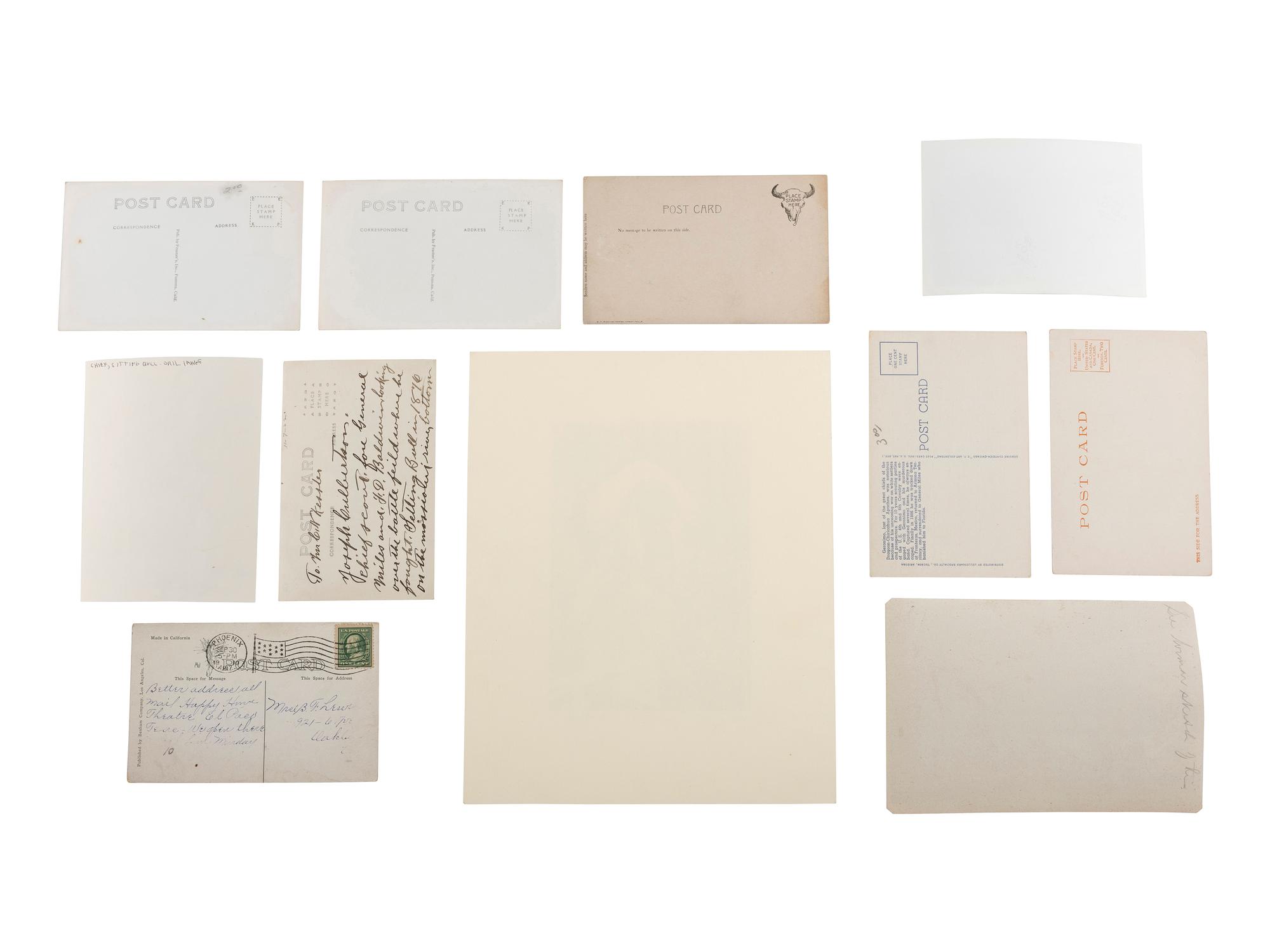 [NATIVE AMERICANS - PHOTOGRAPHY]. A group of photographs, stereoviews, and real photo postcards of Native American subjects, including a cyanotype.